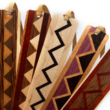 Set of Five Handmade Inlaid Wooden Bookmarks (with black gift pouches and optional suede tassels) 608 - Made in the USA