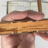 Sequoia National Park California Handmade Engraved Wooden Bookmark - Made in the USA