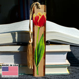 Tulip Flower by Christi Sobel Handmade Wooden Bookmark - Made in the USA