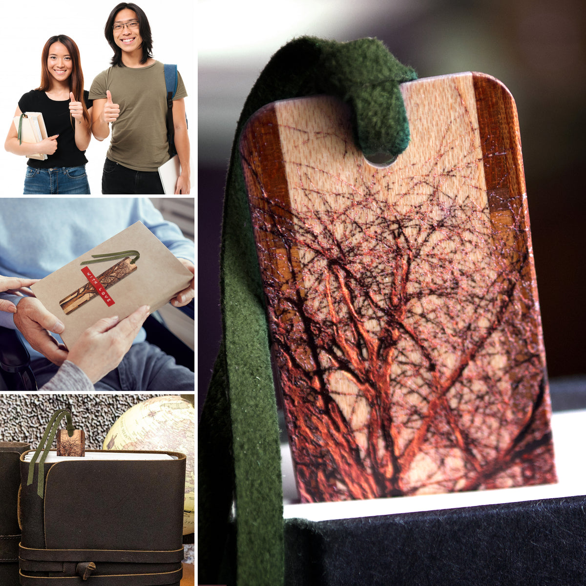 Winter Willow Tree Handmade Wooden Bookmark Made in the USA