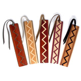 Set of Five Handmade Inlaid Wooden Bookmarks (with black gift pouches and optional suede tassels) 602 - Made in the USA