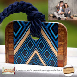 Handmade Wooden Bookmark Argyle (Blue) - Made in the USA