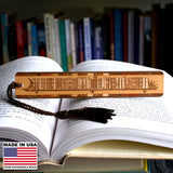 Engraved Handmade Wooden Bookmark Bookshelf - Made in the USA