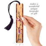 Cherry Blossom Japanese Sakura Handmade Wooden Bookmark - Made in the USA