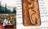 Evergreen Hiker Handmade Engraved Wooden Bookmark - Made in the USA