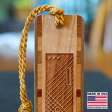 Engraved Handmade Wooden Bookmark (Harp Strings) - Made in the USA