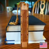 Engraved Handmade Wooden Bookmark (Harp Strings) - Made in the USA