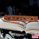 Orca Killer Whales Handmade Engraved Wooden Bookmark - Made in the USA