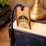 America 250 Years Wooden Bookmark | 1776-2026 American Heritage Commemorative | Double-Sided Patriotic Keepsake | Made in the USA