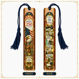 America 250 Years Wooden Bookmark | 1776-2026 American Heritage Commemorative | Double-Sided Patriotic Keepsake | Made in the USA