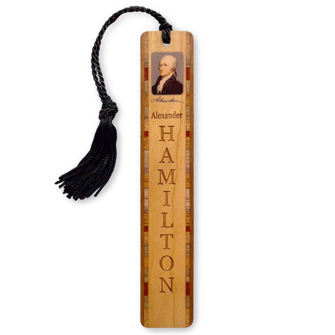 Alexander Hamilton 1st United States Secretary of the Treasury Handmade Wooden Bookmark - Made in the USA