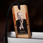 Alfred Hitchcock Handmade Engraved Wooden Bookmark - Made in the USA