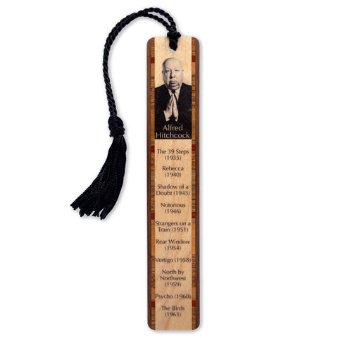 Alfred Hitchcock Handmade Wooden Bookmark - Made in the USA