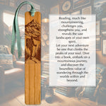 Backpacker Engraved Handmade Wooden Bookmark With Tassel - Made in the USA