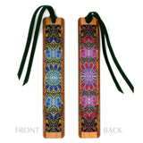 Paisley Design (Double Sided) Colorful Wooden Bookmark - Made in USA