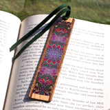 Paisley Design (Double Sided) Colorful Wooden Bookmark - Made in USA