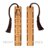 Socrates - Greek Philosopher Engraved Wooden Bookmark with Gold Rope Tassel