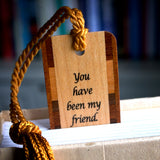 Pig Art Wooden Bookmark with Charlotte’s Web Friendship Quote – Handmade in USA by Mary Beth Ihnken