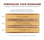 Thomas Edison Opportunity Quote Handmade Engraved Wooden Bookmark - Made in the USA