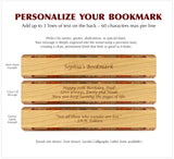 Maple Leaves Engraved Wooden Bookmark with Tassel