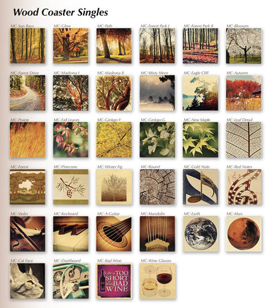 custom order for 2 each 3 tree design coasters 6 total