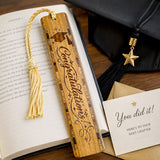 Congratulations Graduate Wooden Bookmark | Graduation Gift for High School & College Graduates | Handmade in the USA