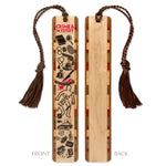 Crime & Mystery Bookmark – Handcrafted Wood Detective Theme Icons – Perfect Gift for Thriller and Whodunit Fans