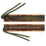 Sword Fern Engraved with added Color Handmade Wooden Bookmark - Made in the USA