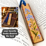 Forget-Me-Not Flower Wooden Bookmark | Floral Friendship Gift for Book Lovers & Friends | Handmade in the USA
