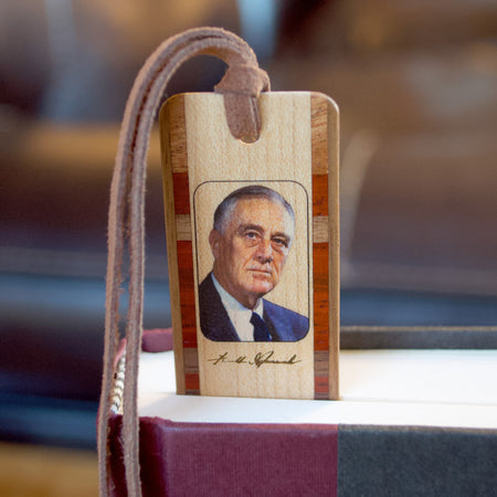 President Franklin D. Roosevelt Handmade Engraved Wooden Bookmark - Made in the USA