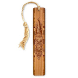 Gnome Engraved Handcrafted Wooden Bookmark with Tassel by Mitercraft - Made in USA