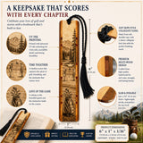 Mountain Golf Couple Wooden Bookmark | Scenic Golf Course Gift for Golf Lovers, Couples & Readers | Handmade in USA