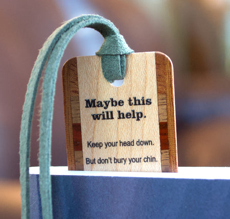 Funny Golf Bookmark – “Maybe This Will Help” Swing Tips – Wood Gift for Golfers – UV-Printed – Handmade USA – Golf Coach Humor