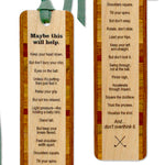Funny Golf Bookmark – “Maybe This Will Help” Swing Tips – Wood Gift for Golfers – UV-Printed – Handmade USA – Golf Coach Humor