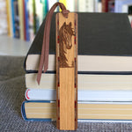 Horse Equestrian Engraved Wooden Bookmark - Made in the USA