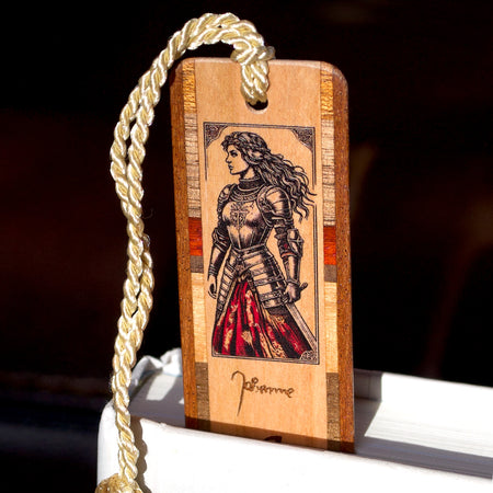 Joan of Arc Handmade Engraved Wooden Bookmark - Made in the USA