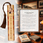 Author John Steinbeck Handmade Wooden Bookmark - Made in the USA