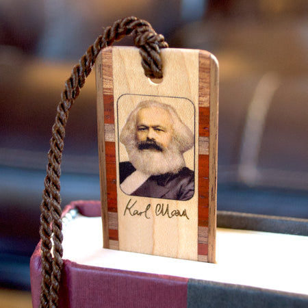 Karl Marx Handmade Engraved Wooden Bookmark - Made in the USA