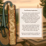 Mountain Biker Wood Bookmark – Laser Engraved Trail Design – Handmade in USA – Forest Adventure Gift for Cyclists
