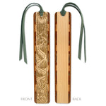 Mountain Biker Wood Bookmark – Laser Engraved Trail Design – Handmade in USA – Forest Adventure Gift for Cyclists