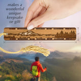 Mountain Wilderness Handmade Engraved Wooden Bookmark - Made in the USA