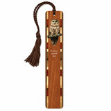 Northern Spotted Owl (Double Sided) Bird Raptor Handmade Wooden Bookmark - Made in the USA