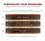 Sword Fern Engraved with added Color Handmade Wooden Bookmark - Made in the USA