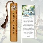 Pickleball Handcrafted Wooden Bookmark with Tassel by Mitercraft - Made in the USA