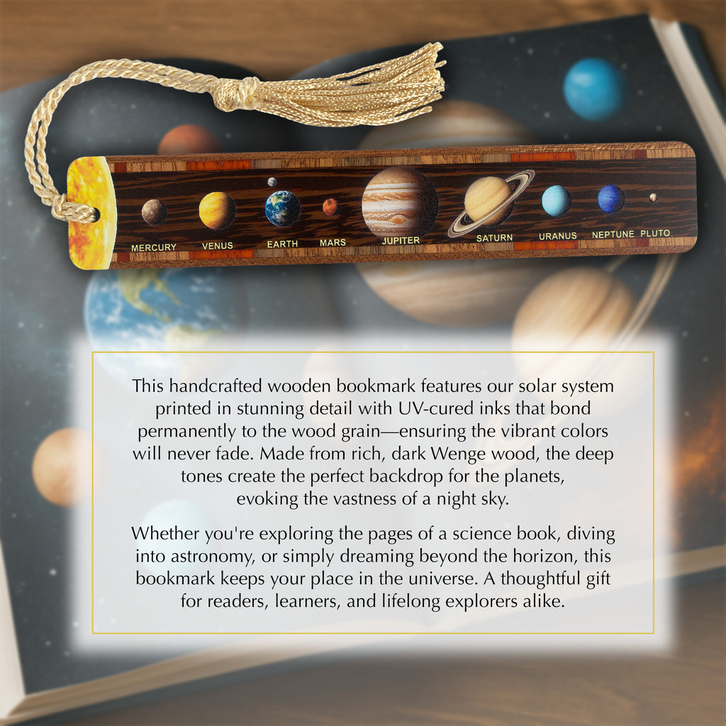 Solar System R Bookmark Ideas Solar System Wood Bookmark – 9 Planets & Sun – Mitercraft Handmade USA