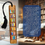 A Room Without Books Quote Handmade Wooden Bookmark - Made in the USA