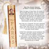 Rosa Parks Engraved Wooden Bookmark with Tassel