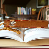 Sea Turtle - Tortoise Engraved Wooden Bookmark on Sapele with Tassel