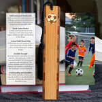 Soccer Ball Handmade Engraved Wooden Bookmark - Made in the USA