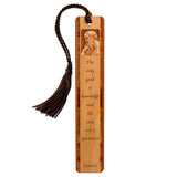 Socrates - Greek Philosopher Engraved Wooden Bookmark with Gold Rope Tassel